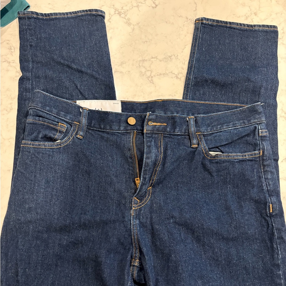 Banana Republic Dark Blue Straight Jeans slim fit 35/32